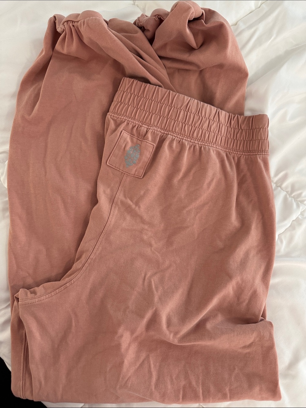 Free People Baggy Comfortable Lounge Jogger Pants Medium Peach